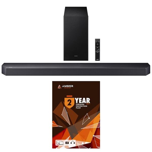 Samsung HW-Q600F Q Series Soundbar 3.1.2 Ch Sound and Subwoofer with 2 Year Amber Protection Plan (2025)