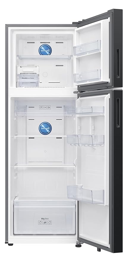 Samsung 350 L, 2 Star, Convertible 5-in-1, Digital Inverter, Frost Free Double Door, WiFi Enabled Bespoke AI Refrigerator (RT38DG5A2BBXHL, Luxe Black, Black) - Image 3