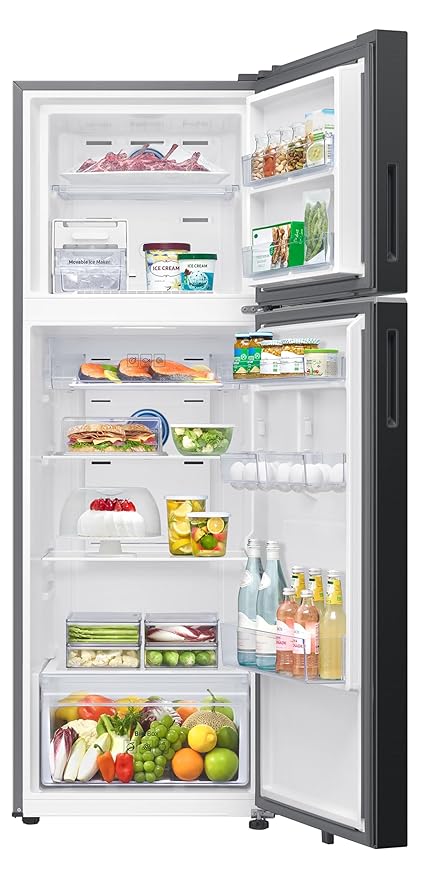 Samsung 350 L, 2 Star, Convertible 5-in-1, Digital Inverter, Frost Free Double Door, WiFi Enabled Bespoke AI Refrigerator (RT38DG5A2BBXHL, Luxe Black, Black) - Image 4